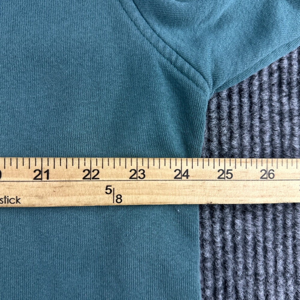 Vintage 1998 Harley Davidson Meredith NH Quarter Zip Sweatshirt Teal Green Mens - Picture 7 of 9